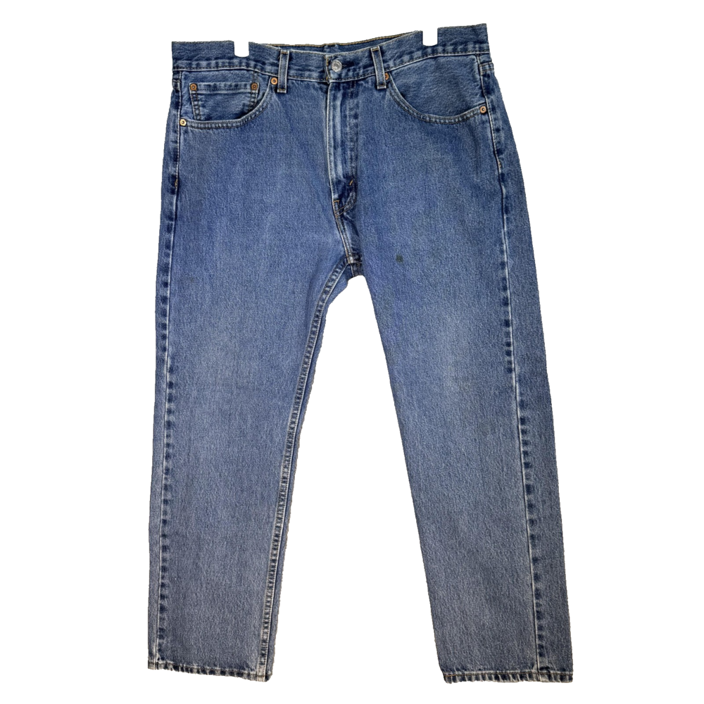 Levis 505 Jeans Mens 36x30 Blue Straight Leg Medium Wash Classic Denim